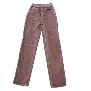 PacSun High Waisted Straight‎ Leg Button Fly Jeans Brown Size 22 Dad Jeans